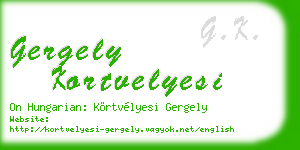 gergely kortvelyesi business card